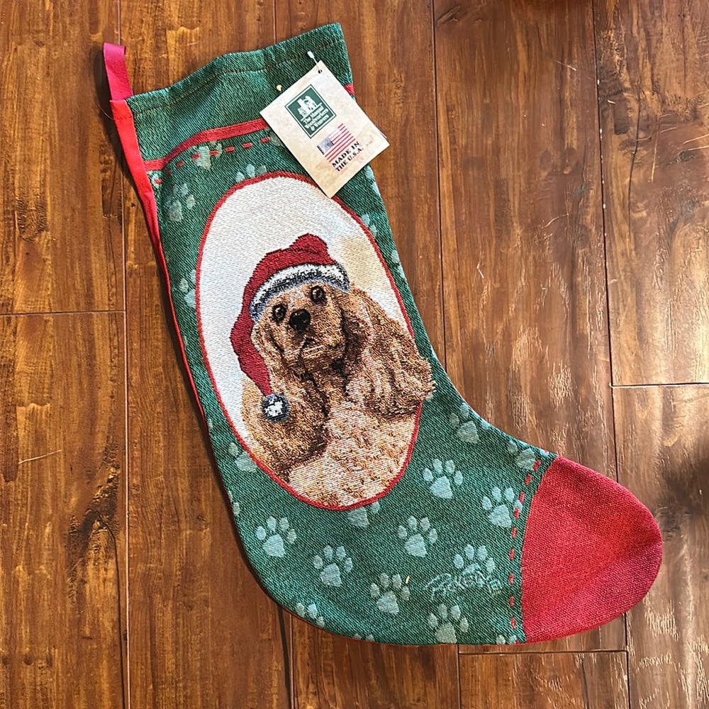 Cocker Spaniel Christmas Stocking Made in‎ the USA